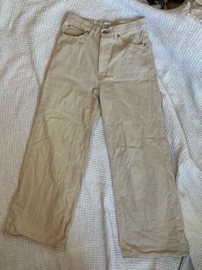 BDG Wide-Leg Cotton Chinos in Tan